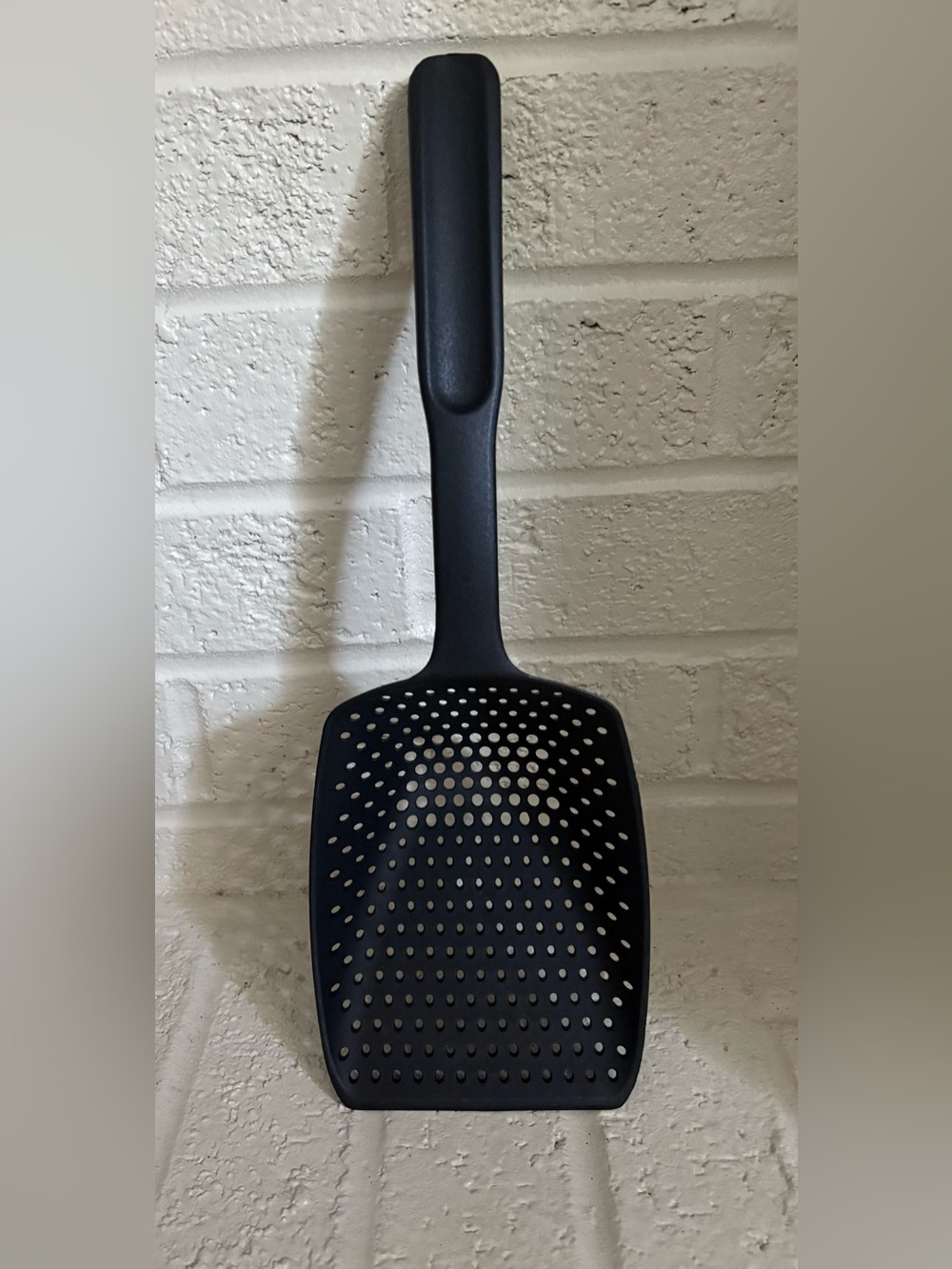 Pampered Chef Scoop ‘N Drain Slotted Spoon Strainer Black